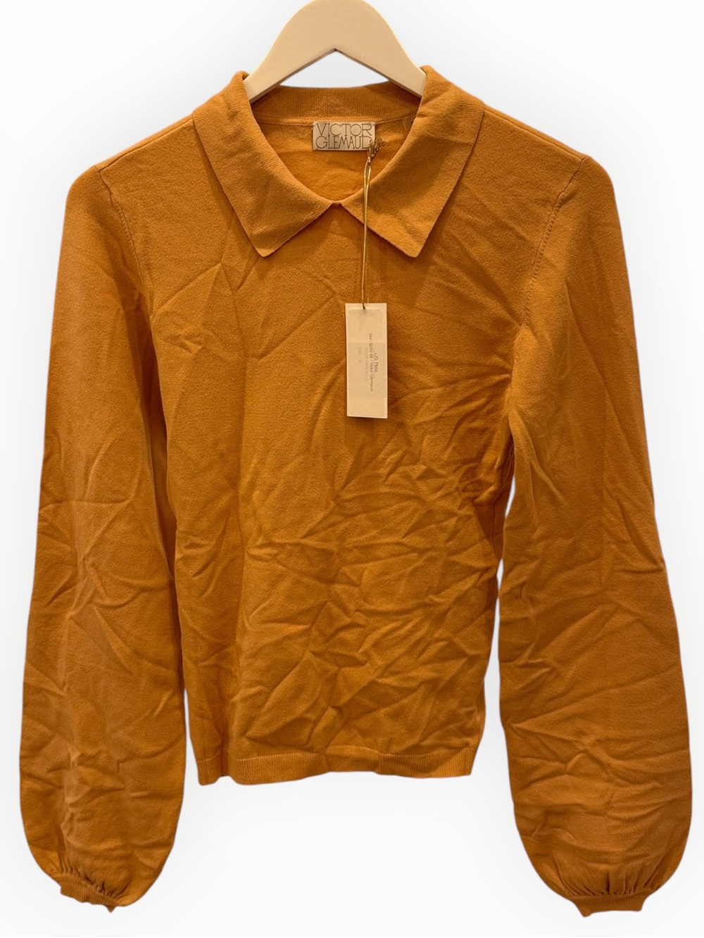 Victor Glemaud Long Sleeve Polo - Cafe Au Latte